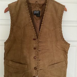 DKNY Vintage Suede Vest…Size Small